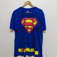 スーパーマン Tシャツ 2XL コスチューム風 マジックテープ付 ※マント欠品のサムネイル
