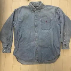 90s BIG SHIRT ラルフローレン デニムシャツ ralph