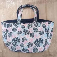 【美品】Hula Lani フルラニ トートバッグBIG モンステラ柄のサムネイル