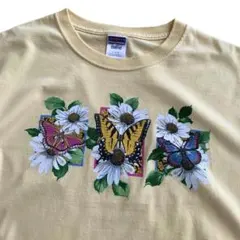 00's JERZEES Butterfly & Flower Tシャツのサムネイル
