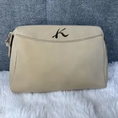 【希少 ヴィンテージ】 キタムラ　ハンドバッグ　Y2K Kロゴ　本革　アイボリーのサムネイル