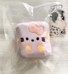 【新品未使用】どんどん キティ 紫 白猫 スクイーズ DongDong ヒョウ柄