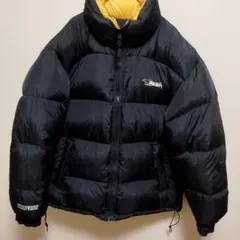 ベアーUSA　ダウンジャケット　リバーシブル　ブラック　イエロー　Y2K 肉厚L