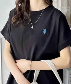 U.S. POLO ASSN フレンチスリーブオーバーサイズ刺繍Ｔシャツのサムネイル