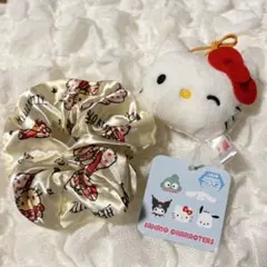 サンリオ　フェイスマスコット　ハローキティ　日焼けシュシュ　プライズ