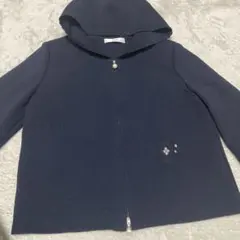 Rene ネイビー フーディ フード付きニットパーカー ルネ トッカ