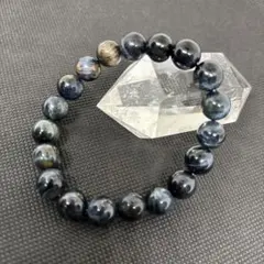【限定】天然石パワーストーン　ダークブルータイガーアイブレスレット　10㎜