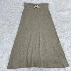 BEAMS HEART ビームス　ハート　ベージュ ニット フレアスカート F