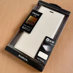 iPhone XS/X 薄型PUレザーフラップケース アイボリー