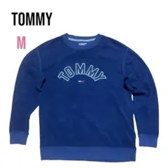 TOMMY JEANS ネイビー トレーナー ロゴ刺繍 M