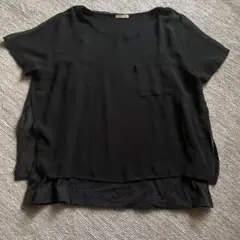 ジーユー　gu GU 重ね着風トップス シフォンカットソー♡ M