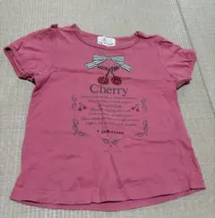 KUMIKYOKU チェリー 半袖Tシャツ ピンク L 120cm 130cmのサムネイル