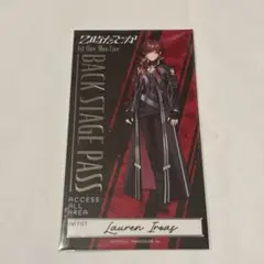 にじさんじ　まねきねこ　2時だとか　ローレン　箔押しバックステージパス風カード