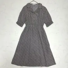 OLIVE des OLIVE 花柄 半袖シャツワンピース Aライン