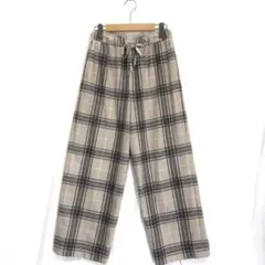 UNITED ARROWS : ウール混チェック柄イージーパンツ