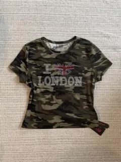 ROMWE I LOVE LONDON カモフラージュ 半袖Tシャツのサムネイル