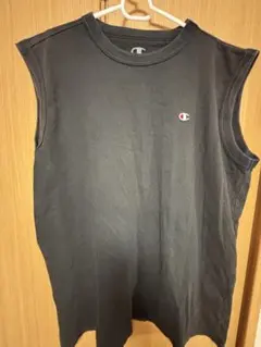 Champion ブラック タンクトップ 黒 夏のサムネイル