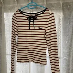 Tommy ストライプ長袖Tシャツ XS