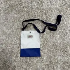 BEAMS ホワイト/ネイビー ショルダーバッグ