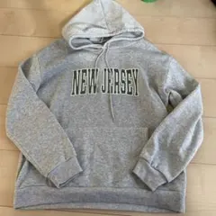 SHEIN NEW JERSEY フード付きパーカー グレー XS