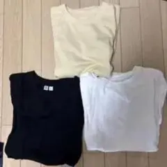 半袖Tシャツ 3枚セット 黒 白 クリーム