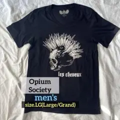 《Opium Society》スタッズ+ストーン　スカルT【size.LG】