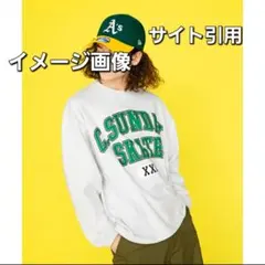 WEGO オーバーサイズ カレッジロゴ 長袖 M　メンズ　レディース　グレーのサムネイル