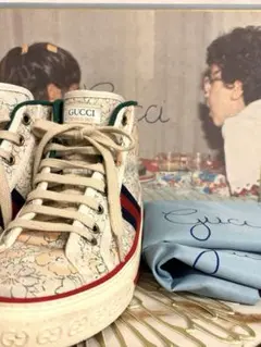 GUCCI Tennis 1977ハイカットスニーカー 花柄　23.5cmのサムネイル