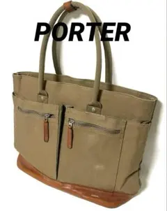 ✨希少✨PORTER【ポーター】フィールド　キャンバス　レザー 　トートバッグ