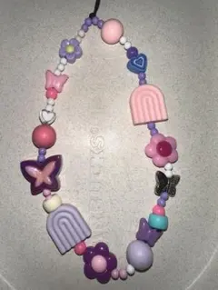 スマホアクセサリー　ビーズストラップ