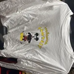 ミッキーマウス プリント 長袖Tシャツ ホワイトのサムネイル