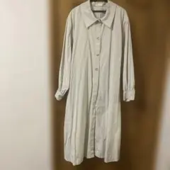 ライトベージュ ロングシャツワンピース