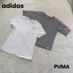 adidas & puma Tシャツ2枚セット サイズL