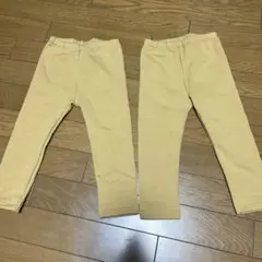 双子UNIQLOフリースレギンス 90