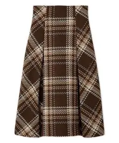 【SNIDEL】Sustainableロービングチェックミドルスカート