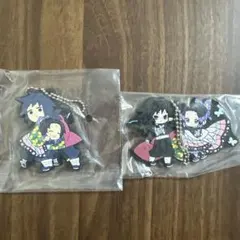 鬼滅の刃　冨岡義勇　胡蝶しのぶ　ラバーストラップ　ラバスト　2点セット