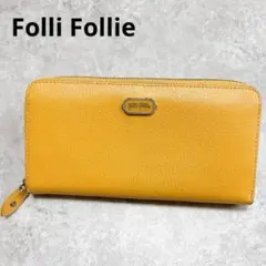 フォリフォリFolli Follie シボ革 ラウンドファスナー 長財布 レザーのサムネイル