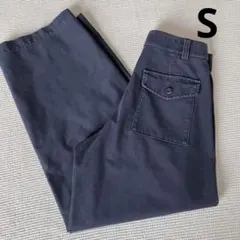 UNIQLO ユニクロ ジャージーバレルレッグパンツ S ブラック ストレッチ