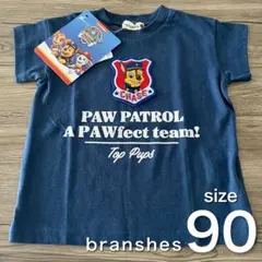 新品 90cm パウパトロール 半袖Tシャツ ブランシェス チェイス ネイビーのサムネイル