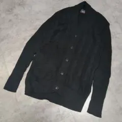 ニコルクラブ フォーメン ケーブルニット カーディガン XLサイズ 黒