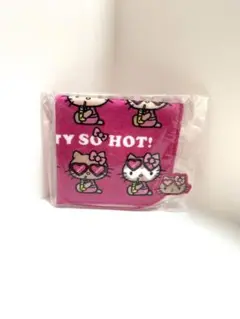 新品　日焼けキティ　ハンカチ　ミニタオルハンカチ　ピンク　ハローキティ　サンリオ