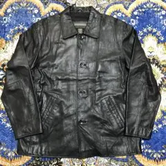 バナナリパブリック　バナリパ　レザージャケット　カーコート　黒