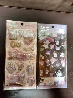 サンリオ キラキラカプセルシールとクリアキャンデ シールセット