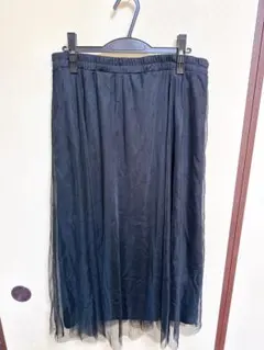 ブラック フレアスカート 3L