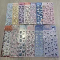 13点セット　サンリオ　ぷくっとシール　新品　ダイソー