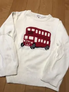 グローバルワーク キッズ コットン ニット 130 XL ホワイト