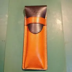 ハンドメイドレザー製本革ペンケース