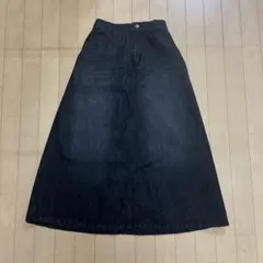 Honeys 黒 デニム フレアロングスカート Mサイズ