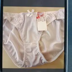 ライトグレー レース付きショーツ LL