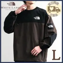 正規品✨ノースフェイス　アルバニー　EXクルーネック　ブラウン L 韓国限定